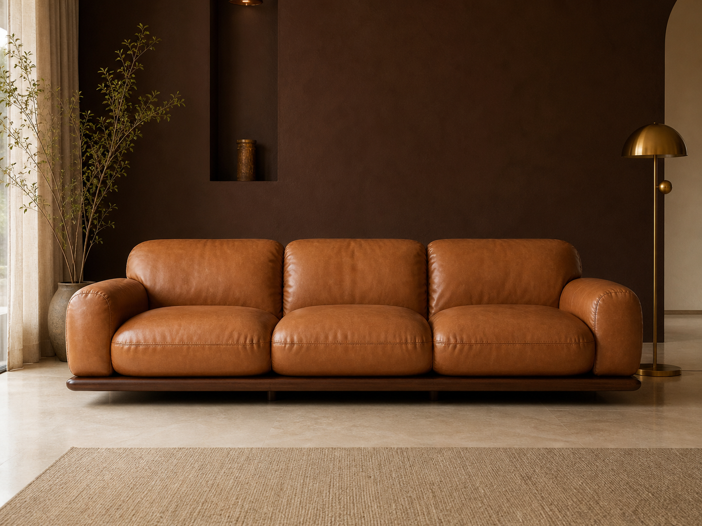 Deccan Cognac Sofa